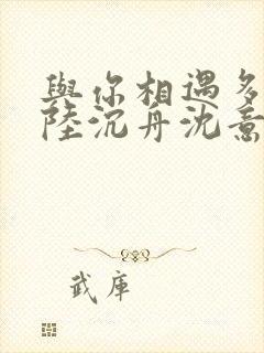 与你相遇多欢喜陆沉舟沈意欢免费阅读