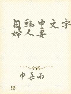 日韩中文字幕熟妇人妻