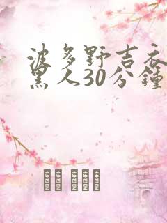 波多野吉衣av黑人30分钟