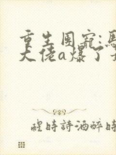 重生团宠:马甲大佬a爆了最新章节