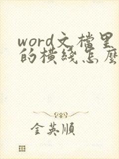 word文档里的横线怎么去除