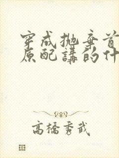 穿成抛弃首辅的原配讲的什么