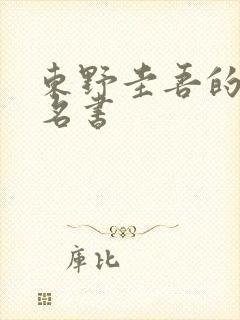 东野圭吾的四大名书