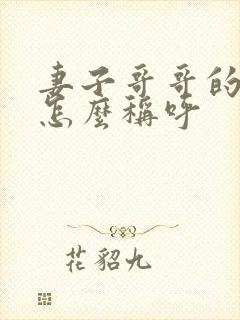 妻子哥哥的老婆怎么称呼