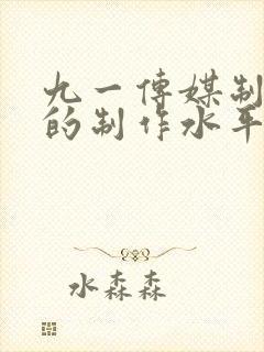 九一传媒制片厂的制作水平:一款专门为