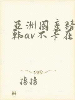 亚洲国产精品日韩av不卡在线