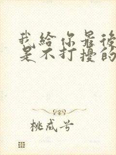 我给你最后的爱是不打扰的歌词