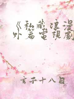 《私藏浪漫》番外篇电视剧