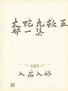 大蛇丸救五影是哪一集