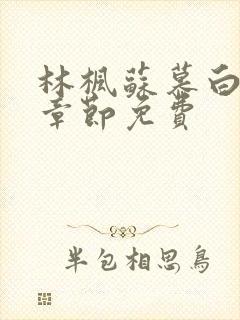 林枫苏慕白最新章节免费