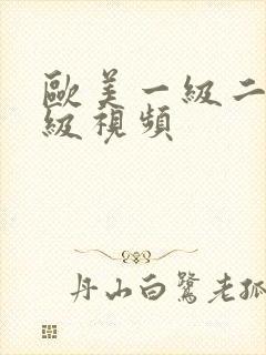 欧美一级二级三级视频