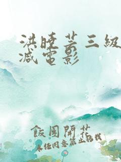 洪晓芸三级无删减电影