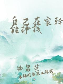 自己在家干点啥能挣钱