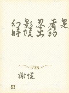 幻影忍者是什么时候出的