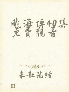 藏海传40集全免费观看