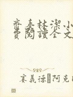 齐秦林洁小说免费阅读全文