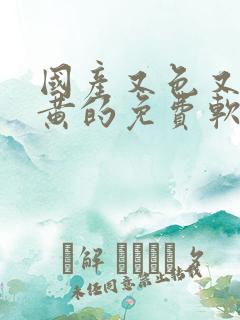 国产又色又爽又黄的免费软件