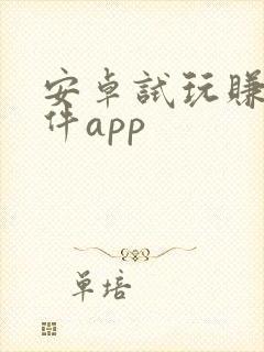 安卓试玩赚钱软件app