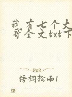 我有七个大佬哥哥全文txt下载