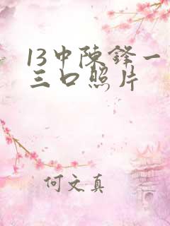 13中陈锋一家三口照片