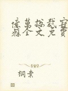 亿万总裁宠妻上瘾全文免费