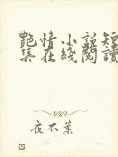 艳情小说短篇合集在线阅读