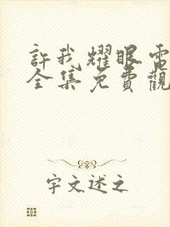 许我耀眼电视剧全集免费观看全集