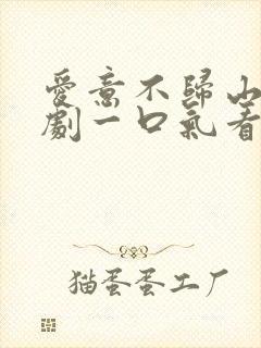 爱意不归山水短剧一口气看完