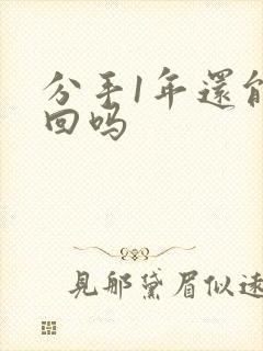 分手1年还能挽回吗