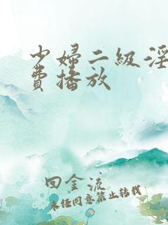 少妇二级淫片免费播放