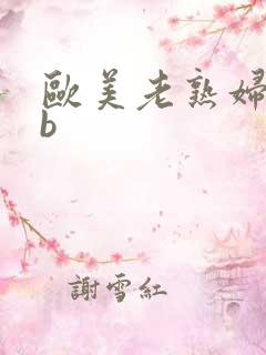 欧美老熟妇bbb
