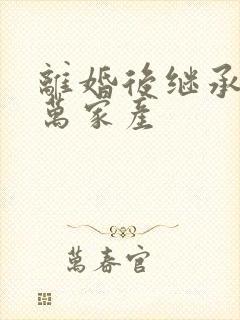 离婚后继承了亿万家产