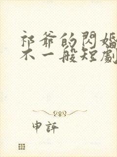 祁爷的闪婚娇妻不一般短剧