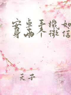 安卓手机如何分身两个微信