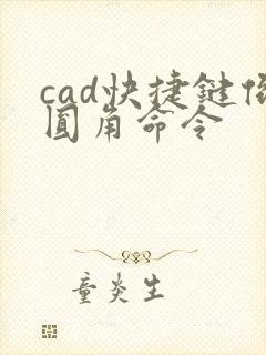 cad快捷键倒圆角命令