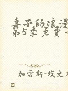 妻子的浪漫旅行第5季免费看