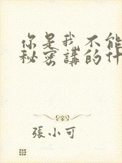 你是我不能说的秘密讲的什么