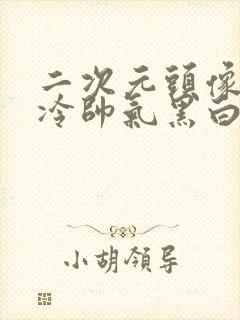 二次元头像男高冷帅气黑白
