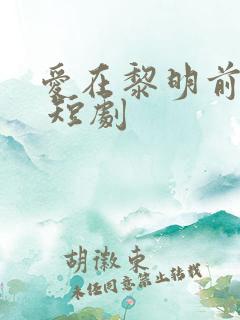 爱在黎明前降落 短剧