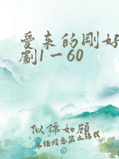 爱来的刚好电视剧1一60