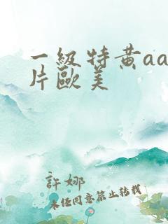 一级特黄aa大片欧美