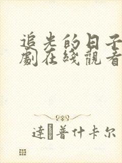 追光的日子电视剧在线观看全集免费