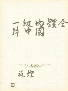 一级肉体全黄裸片中国