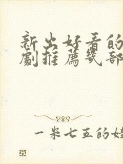 新出好看的电视剧推荐几部