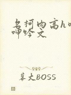 名柯肉高h喷汁呻吟文