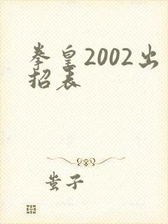 拳皇2002出招表