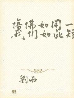 仿佛如同一场梦,我们如此短暂的相逢