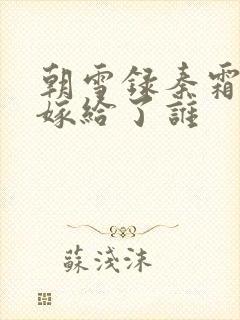 朝雪录秦霜最后嫁给了谁