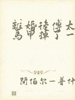 离婚后傅太太她马甲掉了一地