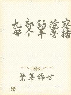 九部的检察官在哪个平台播放